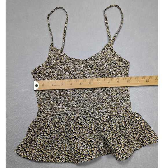 Chance Tank Women's Small Navy Gold Floral Halter Boho Summer EUC - Picture 3 of 6